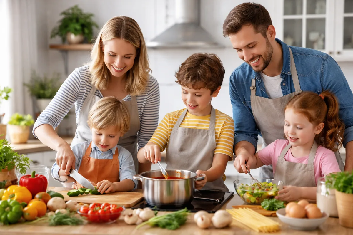 Comment impliquer les enfants dans la cuisine pour une classe de gastronomie familiale